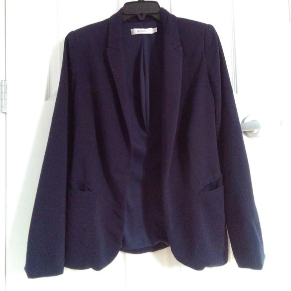 Navy Boyfriend Blazer - Picture 1 of 8